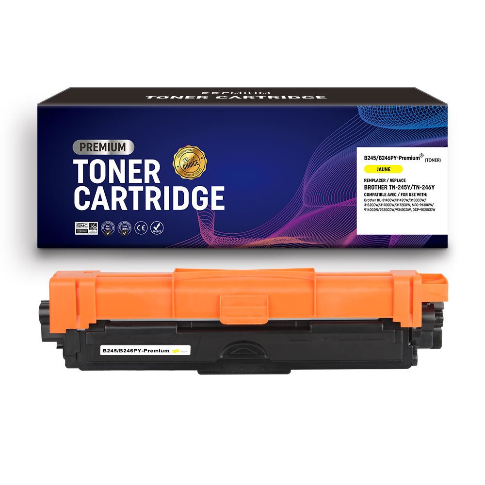 Cartouche Toner Compatible Brother TN-246Y (TN246Y) Jaune 2200pages - KERA FRANCE Cartouche Toner Compatible Brother TN-246Y (TN246Y) Jaune 2200pages - KERA FRANCE